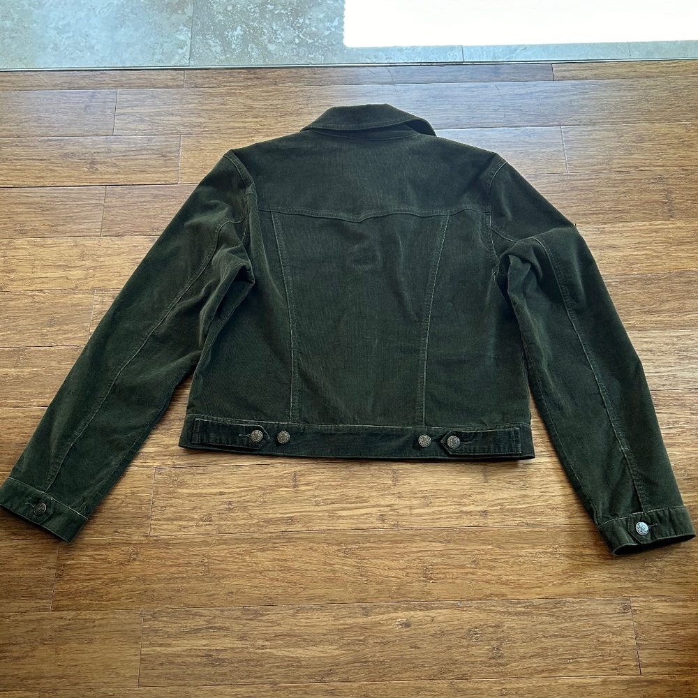 Willi Smith Olive Green Women Corduroy Jacket, Size M - Picture 11 of 16
